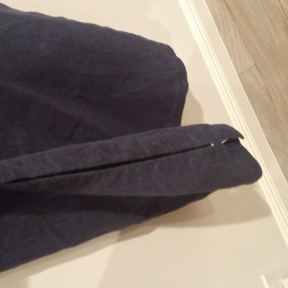 BCBG MaxAzria Svetlana Pinstripe Linen Tunic Duster XS Tall GUC - Picture 9 of 9